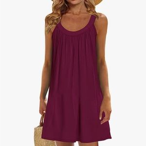 Bluetime maroon summer dress NWT